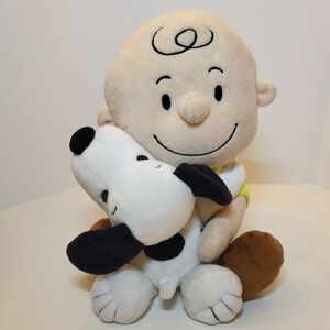 Hallmark Peanuts Charlie Brown & Snoopy Happiness Is A Hug 12" Plush Stuffed Toy